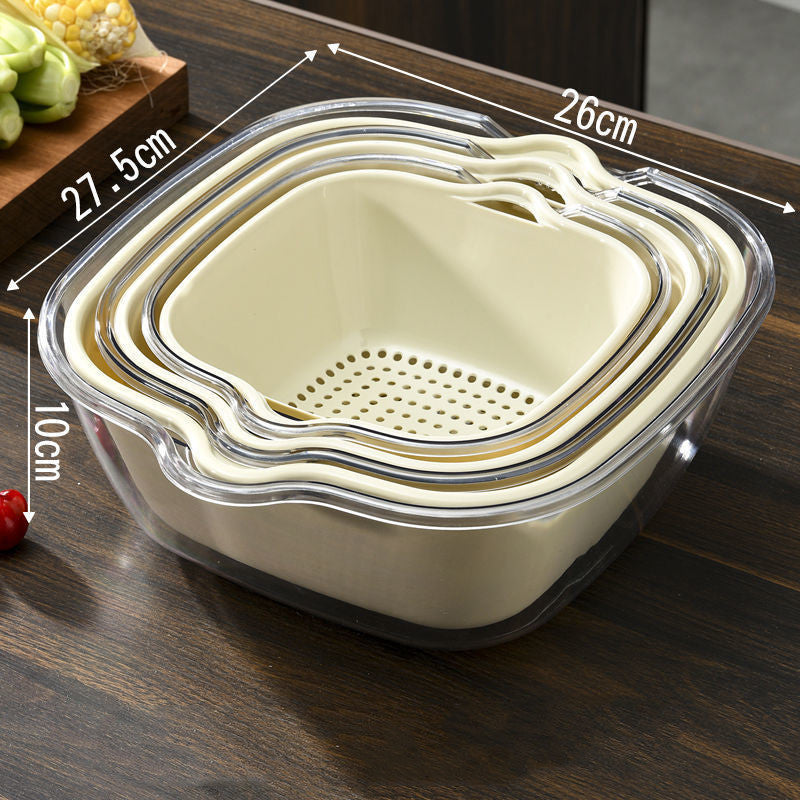 Stylish Multifunctional Double Drainer Basket For Household Use