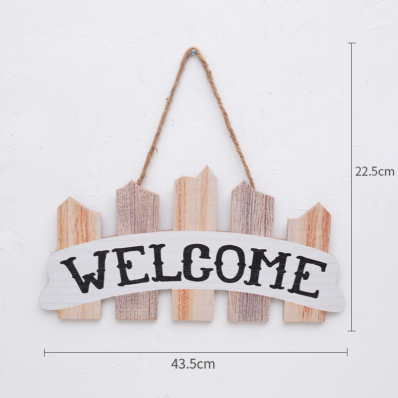 Creative Wooden Welcome Card Coffee Shop Tea House