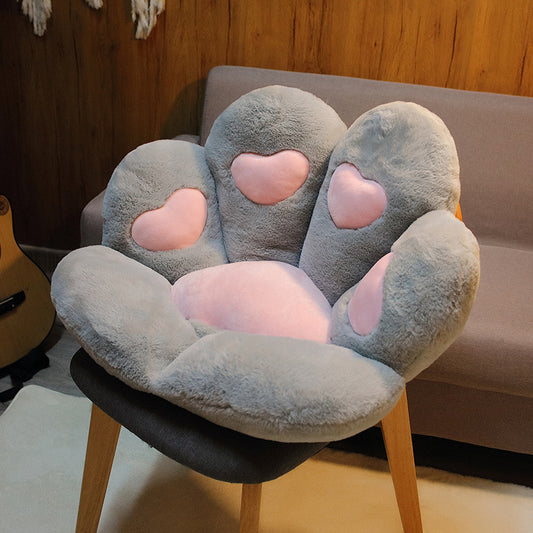 Cute Cat Paw Back Pillows Plush Chair Cushion Animal Child Seat Cushion Sofa Mat Home Sofa Indoor Floor Winter Decor Gift