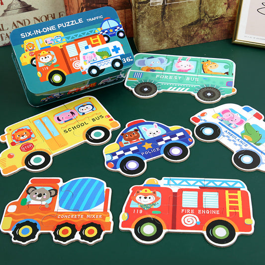 Children's wooden puzzle toys