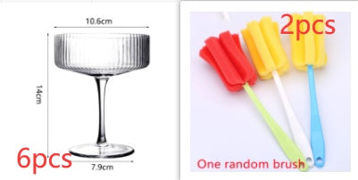 Light Luxury Vertical Striped Cocktail Glass