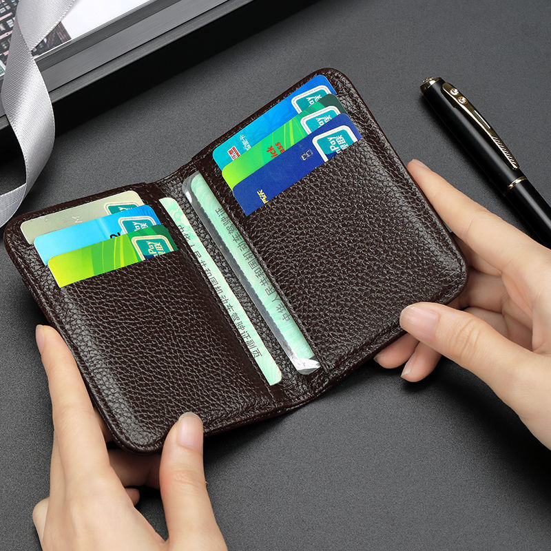 Men's Business Leather Case Bank Card Holder