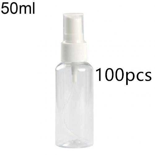 Clear plastic spray bottle