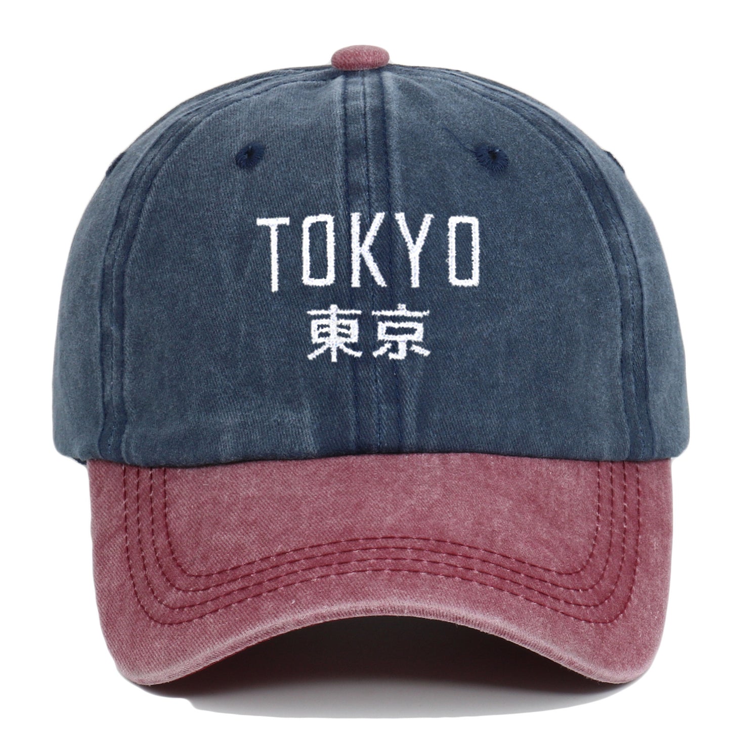 New Retro Washed Simple Tokyo Letters Hat