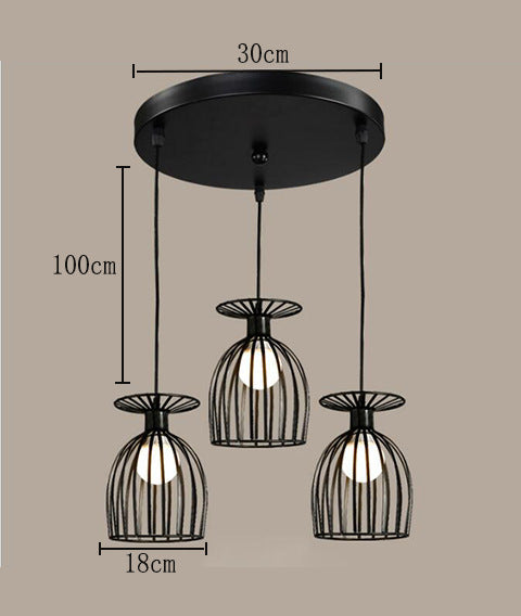 Iron Art Pendant Lamp Wine Glass Creative Personality Restaurant