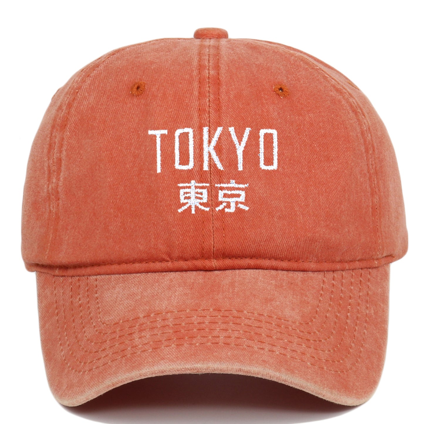 New Retro Washed Simple Tokyo Letters Hat