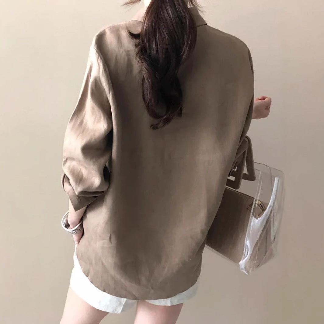 Autumn And Winter New Long Sleeve Shirt Women's Loose All-matching