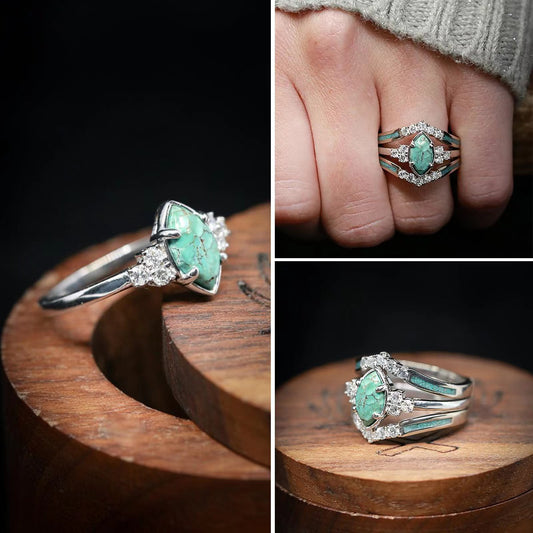 New Turquoise Diamond Women's Ring