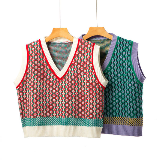 Loose Sleeveless Knitted Vest For Women