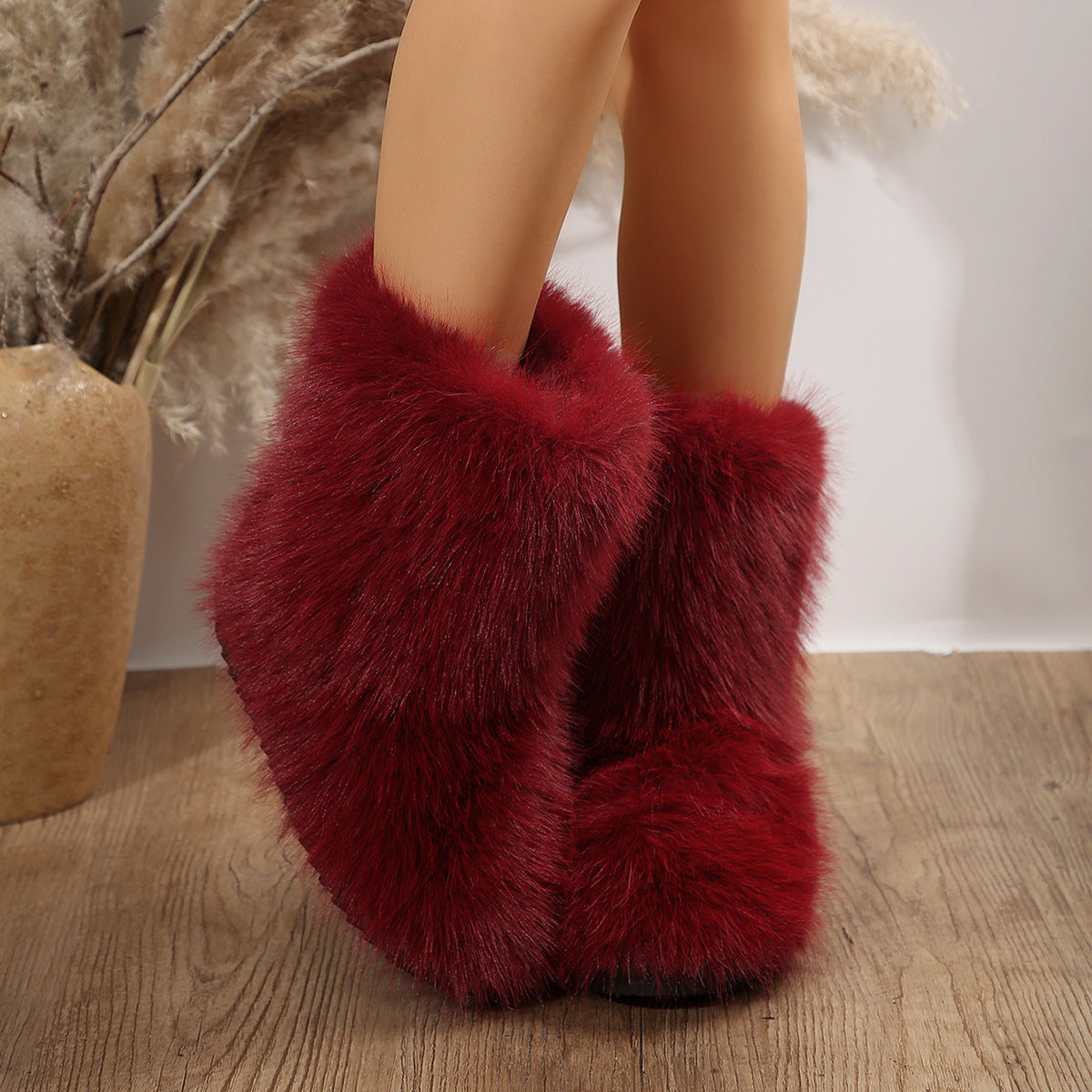 Mid-calf Plush Boots Keep Warm