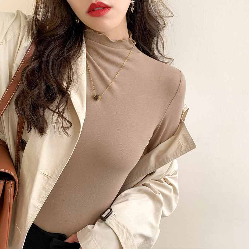 Women's Viscose Fiber Half Turtleneck Bottoming Shirt