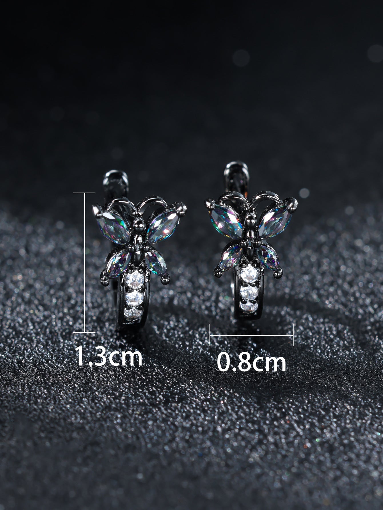 Crystal Bow Zircon White Gold Plated Simple Personalized All-match