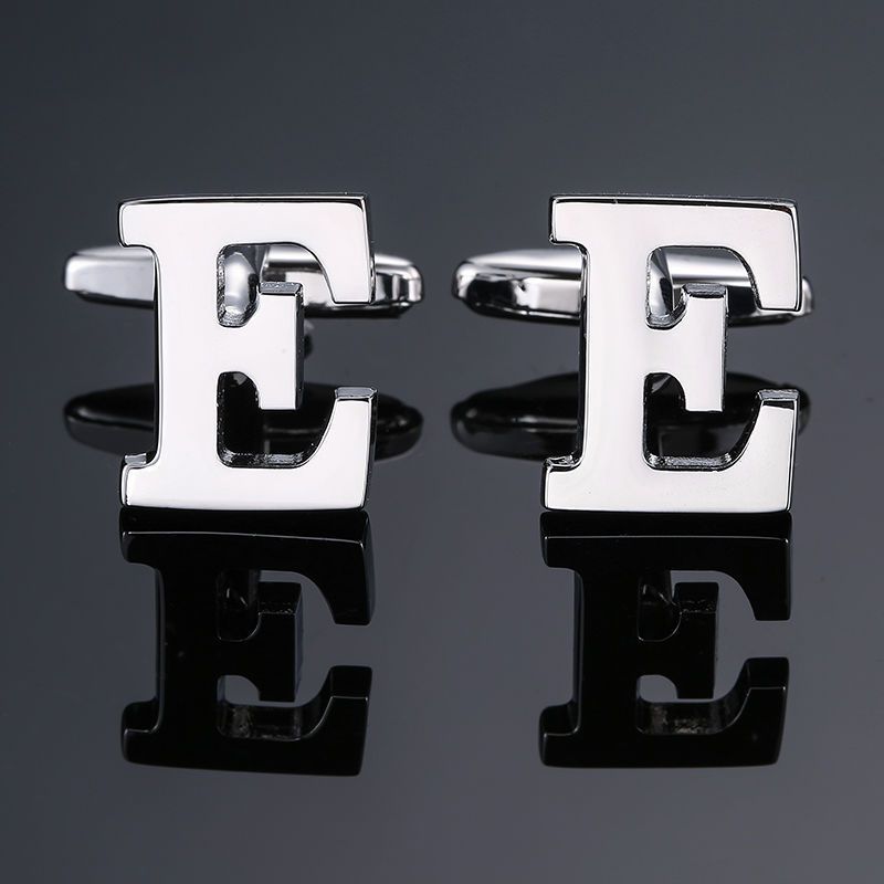 Men's French English Letter Cufflinks