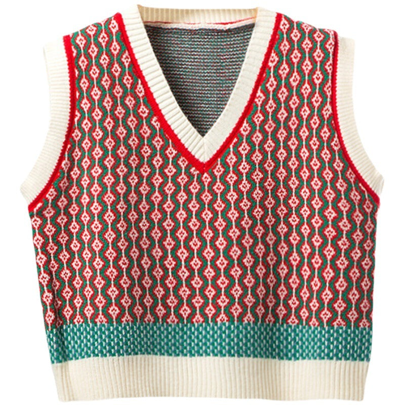 Loose Sleeveless Knitted Vest For Women