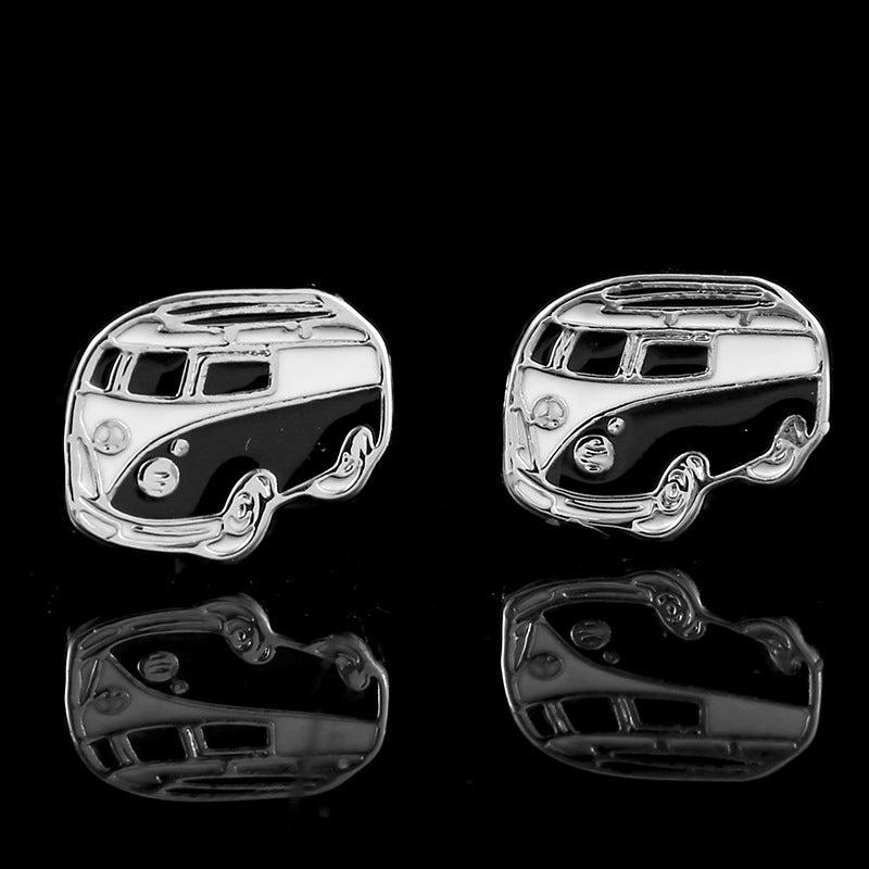 Titanium Steel Hollow Football Cufflink