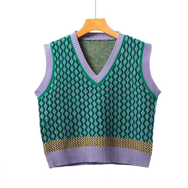 Loose Sleeveless Knitted Vest For Women