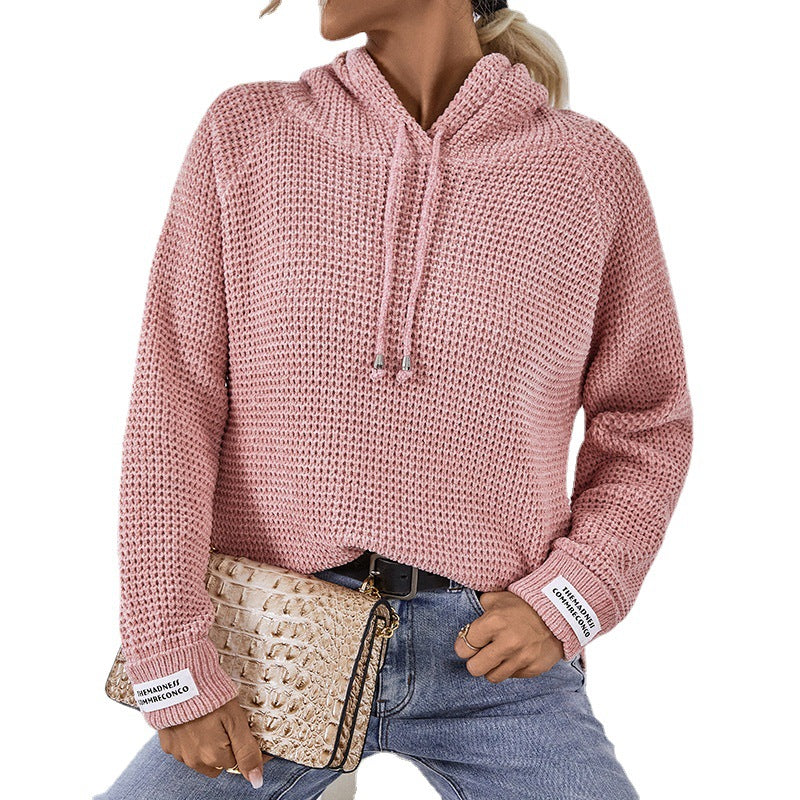 Women's Solid Color Pullover Knitted Sweater