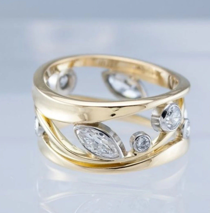 Retro Simple And Exaggerated Unique Women Ring