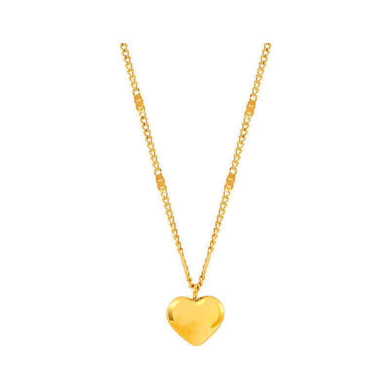 Clavicle Chain Geometric Heart-shaped Accessories Light Luxury Temperament Simple