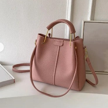 Women's Large-capacity Crossbody Autumn All-matching Korean-style Textured Portable Bucket Bag