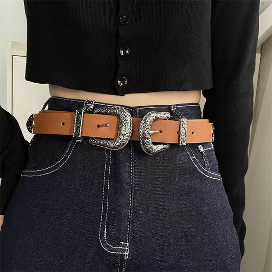 Women's Belt Fashion European And American Style Three-piece Set