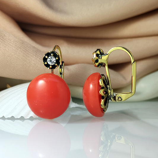 Retro Style Lantern Lady Geometric Earrings