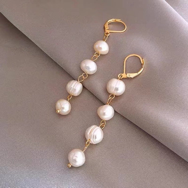 Baroque Pearl Ear Clip Natural Freshwater Pearl Ins