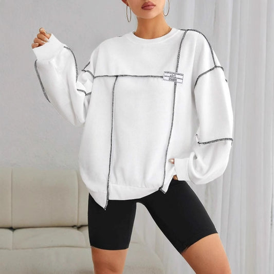 Fashion Casual Loose Round Neck Long Sleeve Women's Sweater