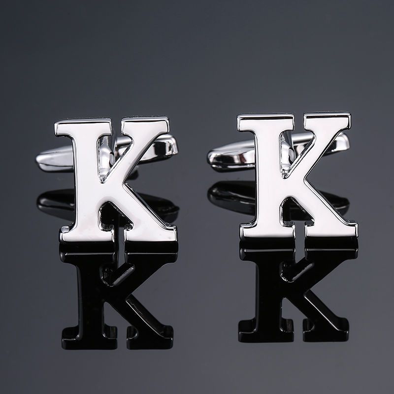 Men's French English Letter Cufflinks