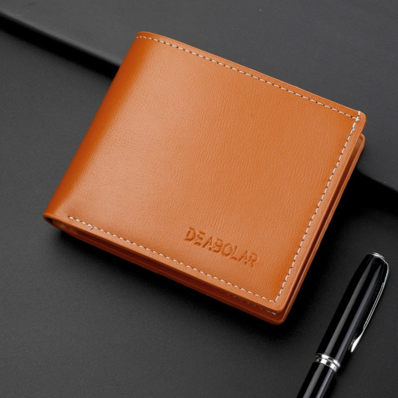 Leisure Two Fold Short Horizontal Men's Wallet