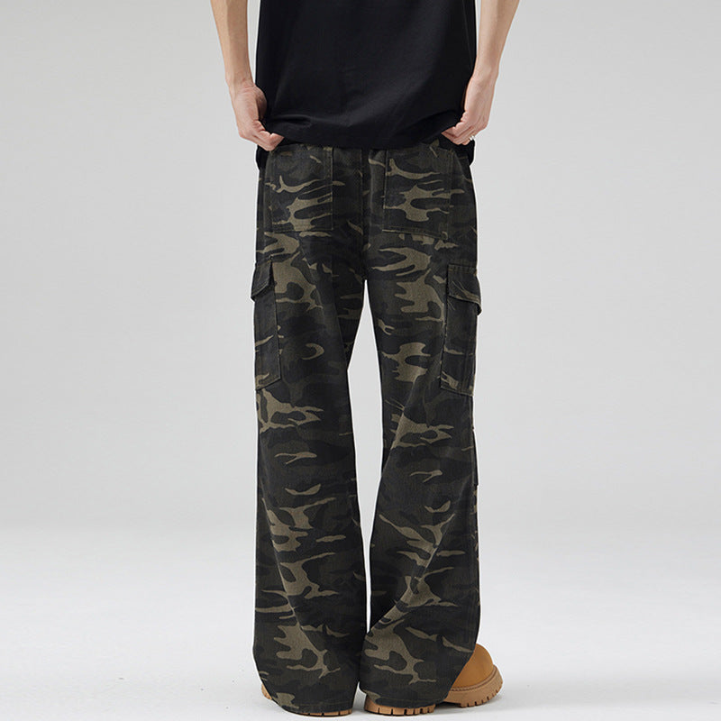 Paratrooper Camouflage Cargo Pants Men And Women Multi-pocket