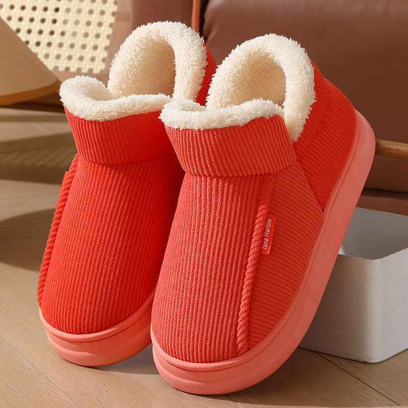 New Thickened Thermal Home Wear Indoor Ankle Wrap Cotton Shoes