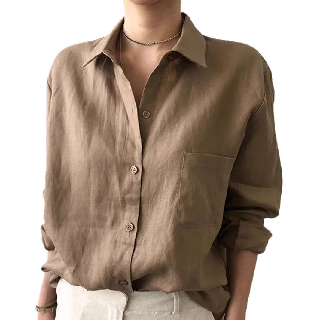 Autumn And Winter New Long Sleeve Shirt Women's Loose All-matching