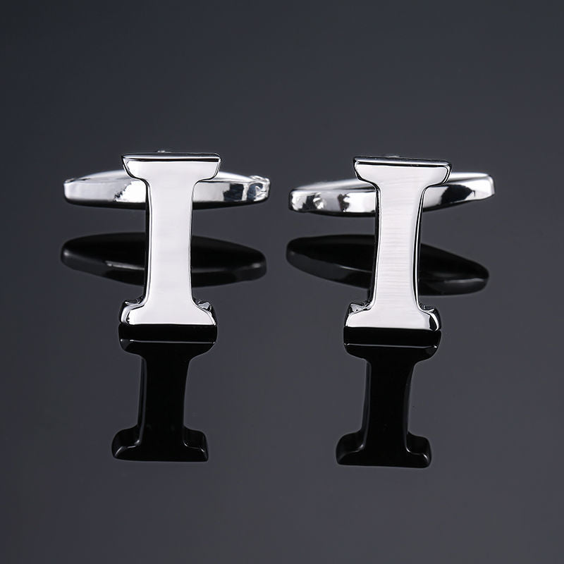 Men's French English Letter Cufflinks