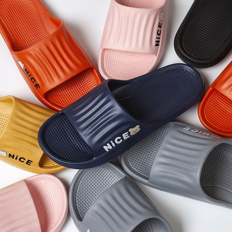 Bathroom Household Minimalist Cartoon Pattern Slippers