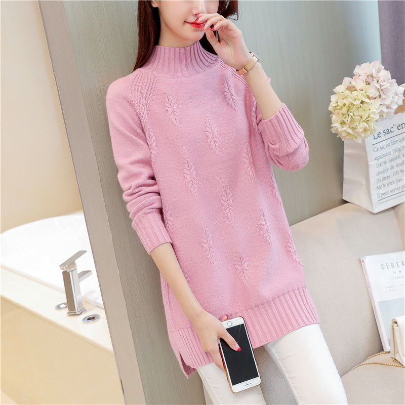 Women's Sweater Mid-length Loose Korean-style Thick Bottoming Shirt