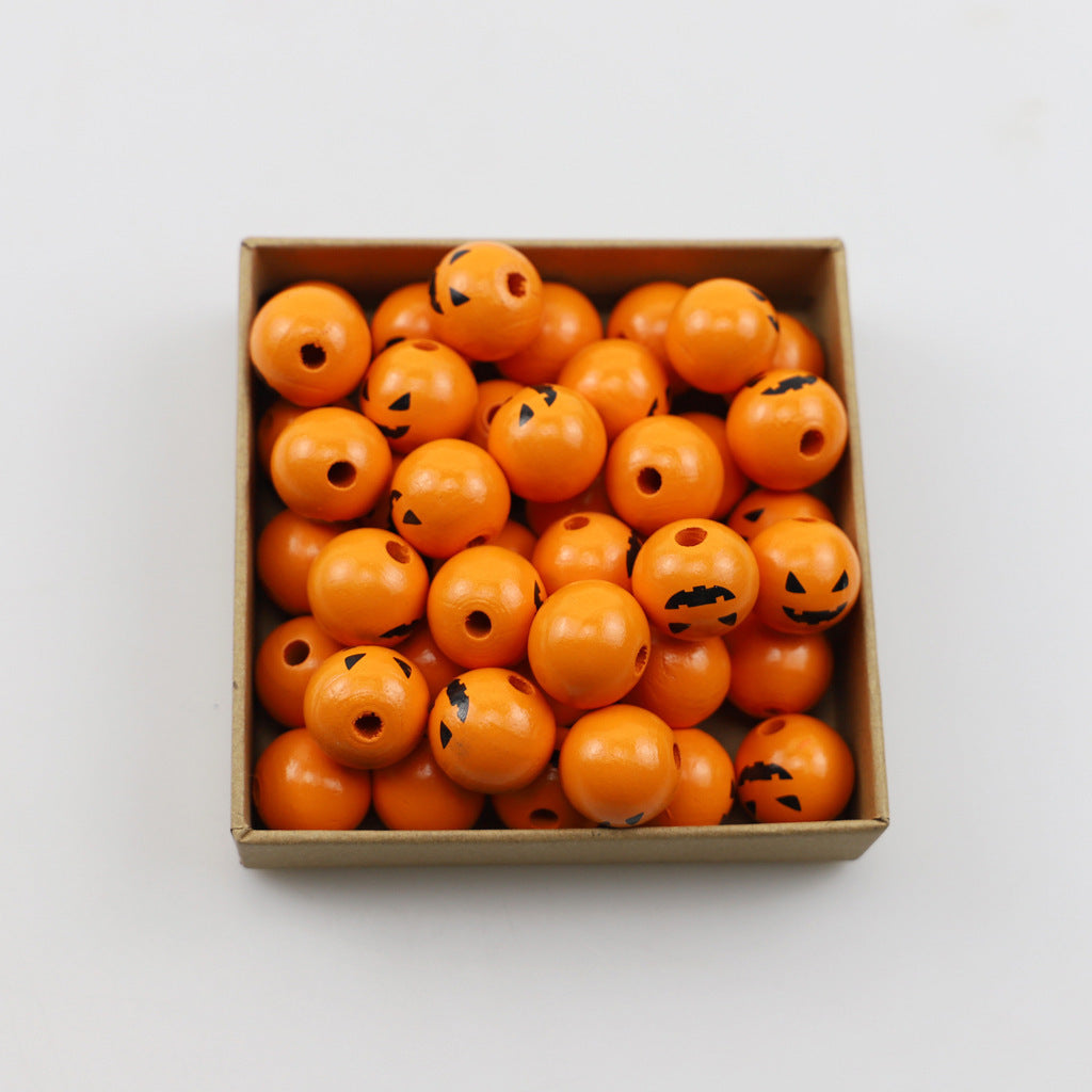 Wooden Halloween Colorful Wooden Bead Wooden Beads Pieces Accessories Crafts