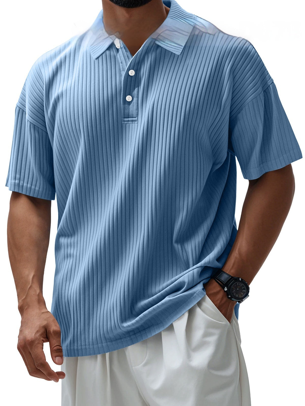 Printed Men's Loose Trendy Short Sleeve Lapel Shirt