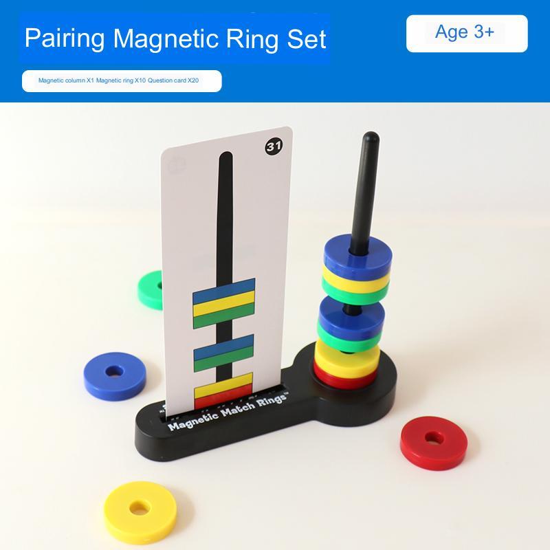 Children's Puzzle Colored Matching Magnetic Ring Toys