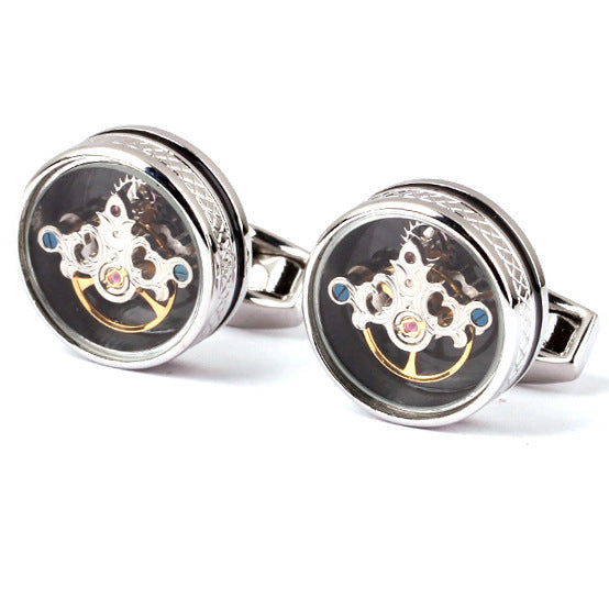 Tourbillon Cufflinks Light Luxury Business French Style Shirt Punk Movement Cufflinks