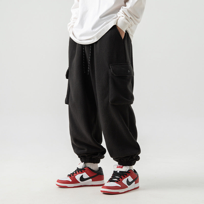 Polar Fleece Loose Sports Workwear Sweatpants