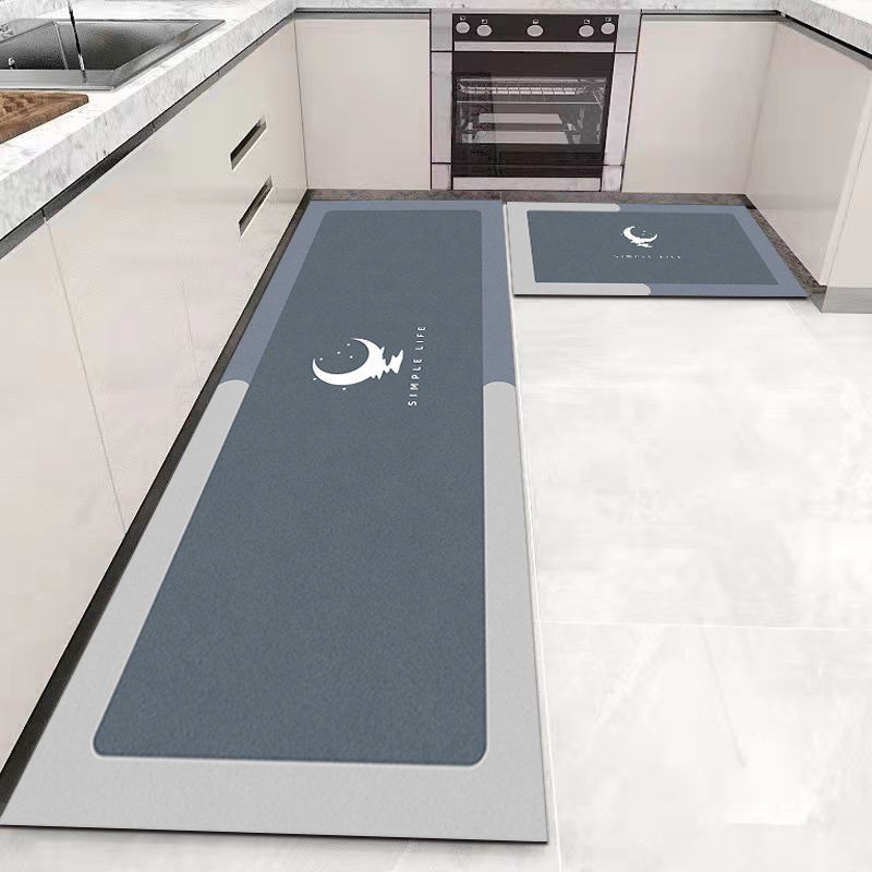 Kitchen Floor Absorbent Oil Absorption Carpet Bedside Rug Non-slip Mat