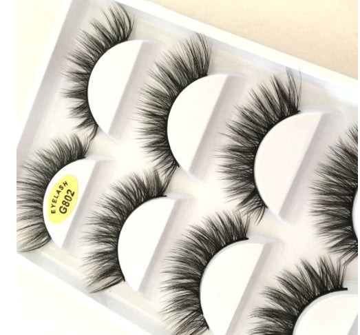 Five Pairs Of 3D False Eyelashes G800 Thick  Mink False Eyelashes