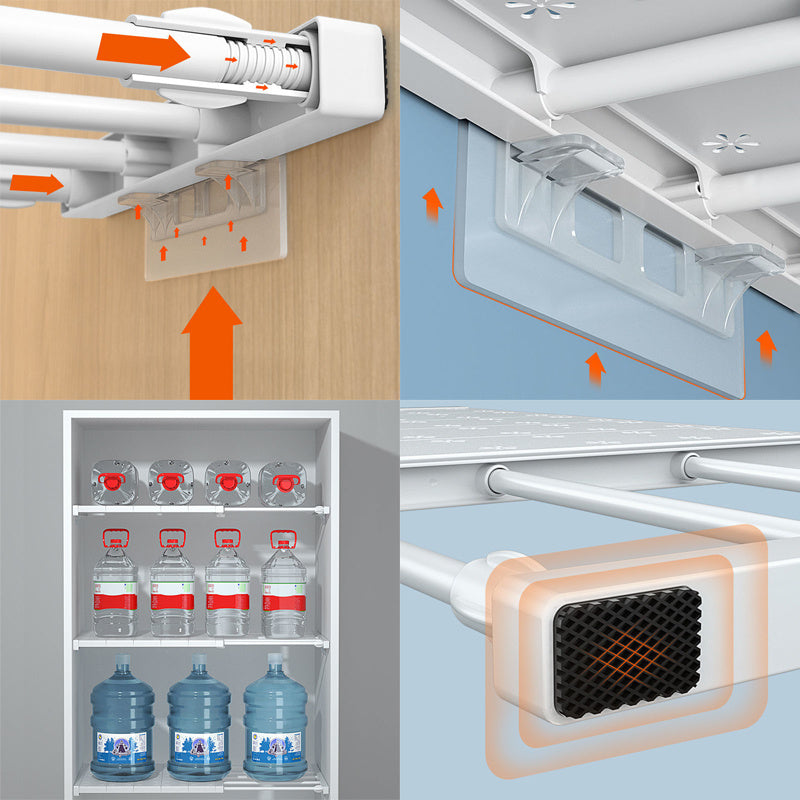 Wardrobe Cabinet Compartment Telescopic Storage Shelf