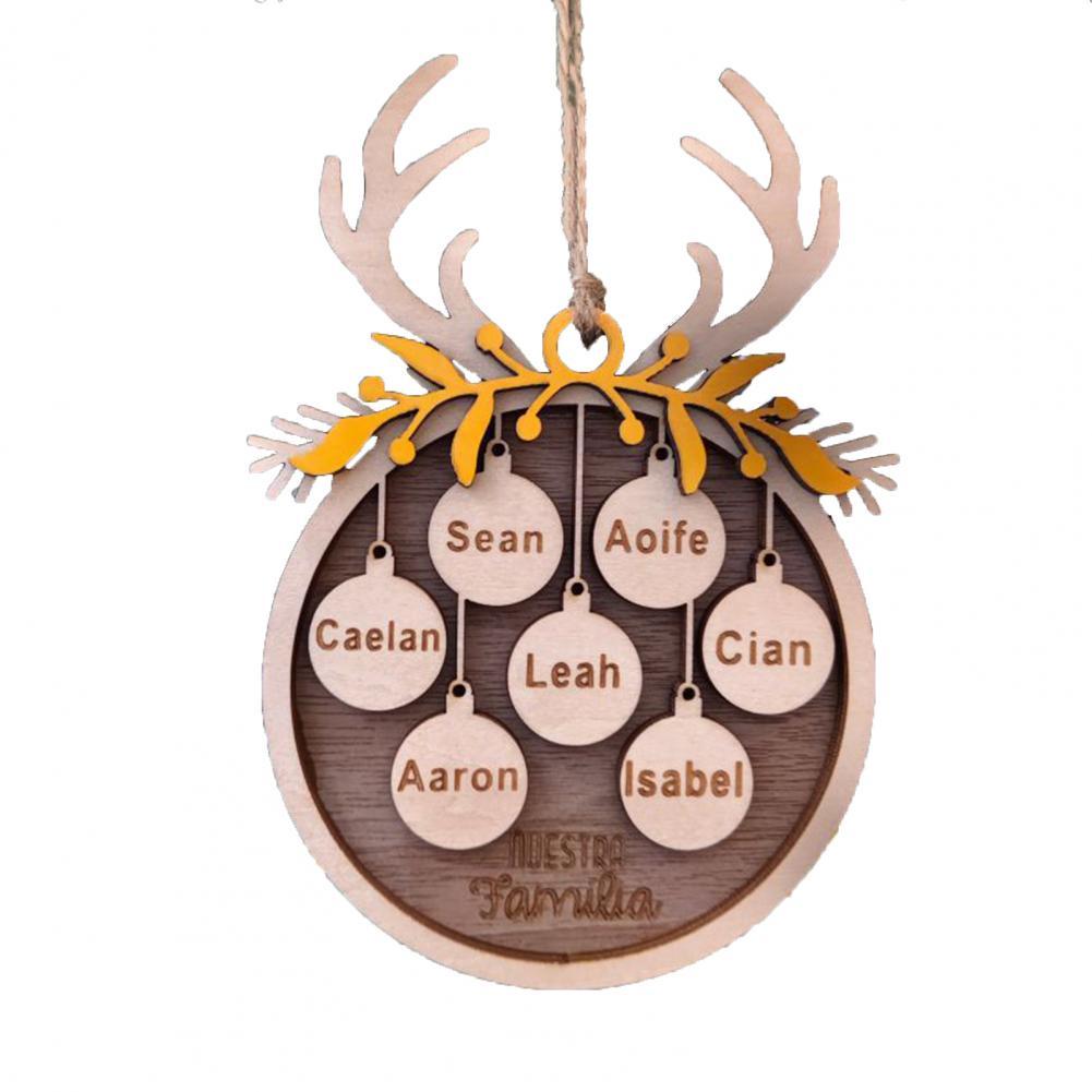 Christmas Wooden Pendant Creative Color