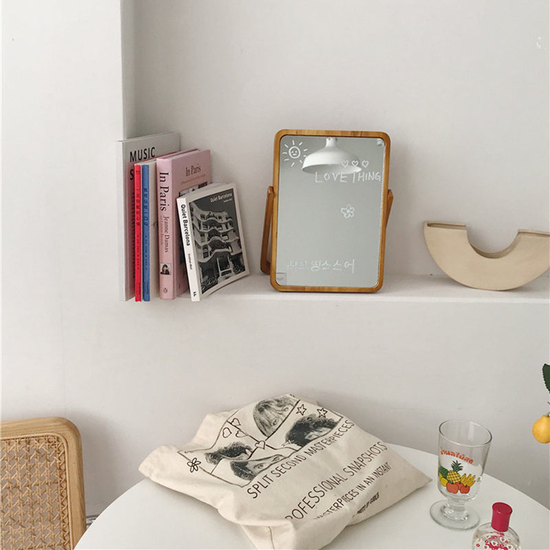 New Folding Wooden Frame Mirror