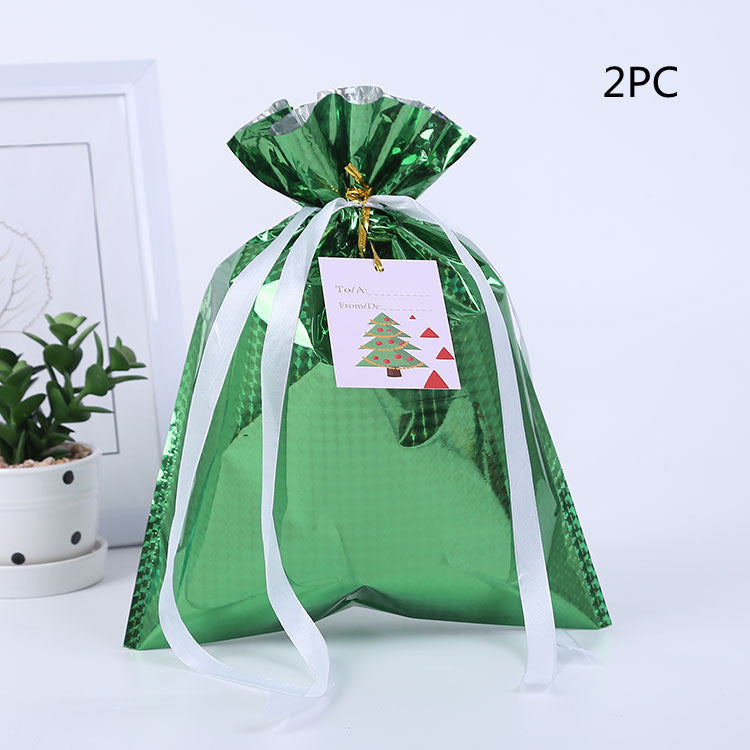 Christmas Gift Wrapping Bag Drawstring Decoration