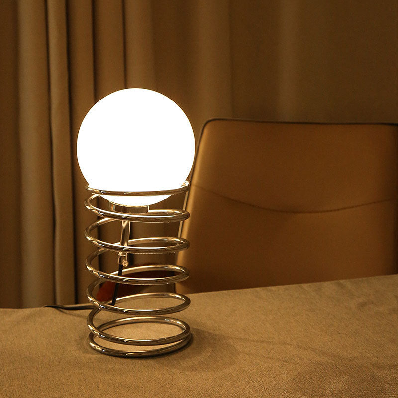 Metal Spring Decorative Bedside Table Lamp