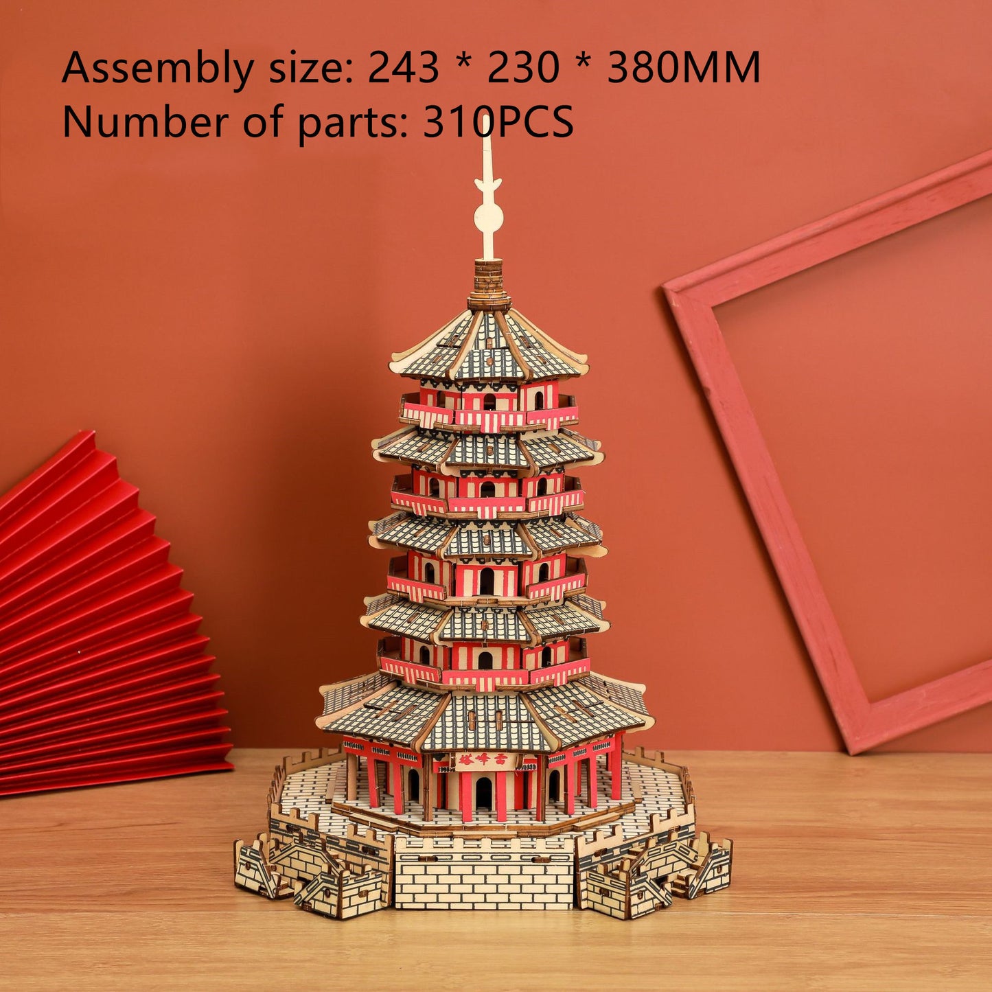 3D Three-dimensional Wooden Jigsaw Puzzle Building Wooden Model Decoration