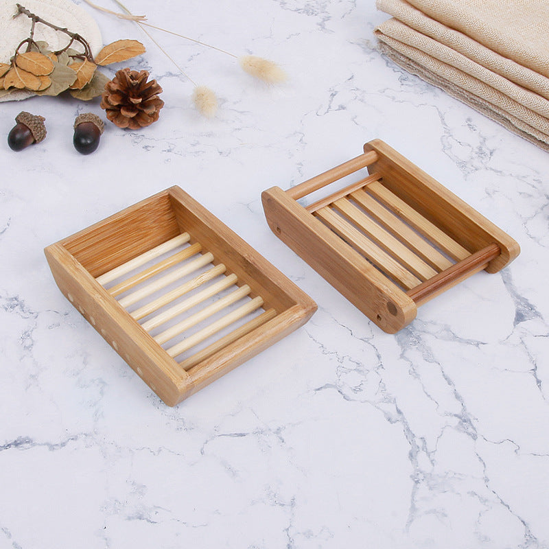 Bamboo and wood drain soap box soap dish